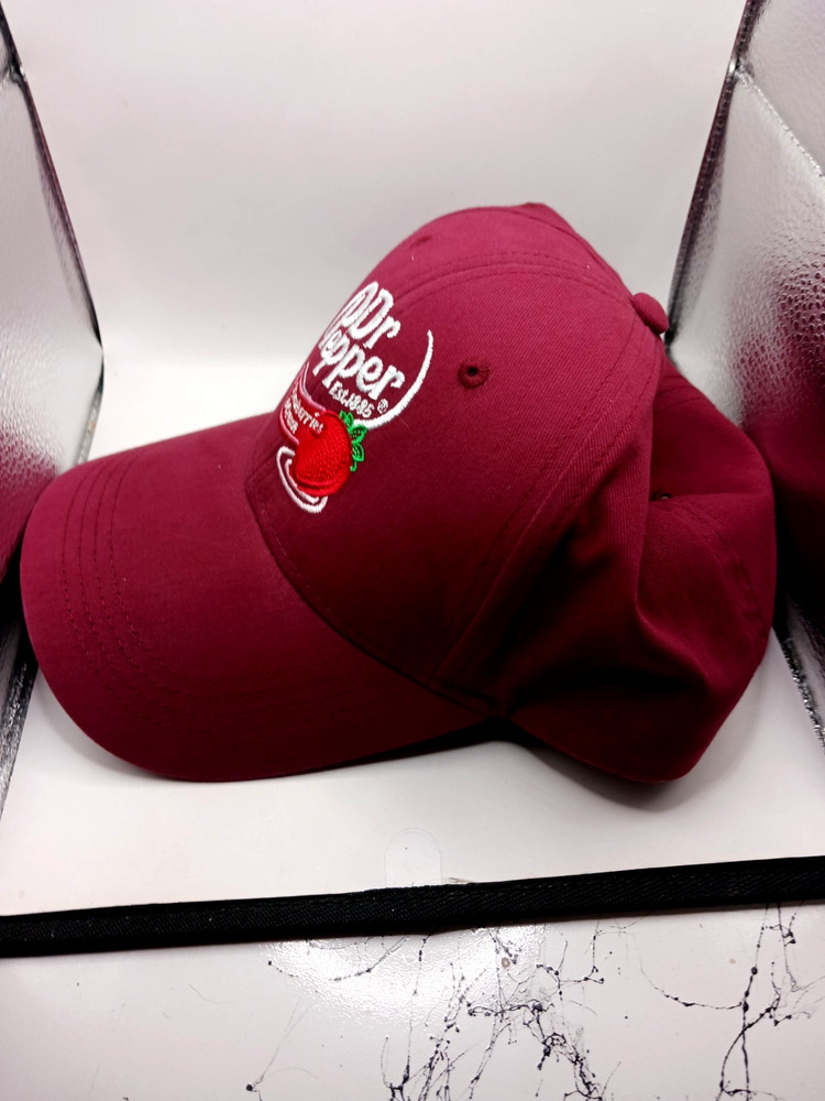 Dr Pepper Strawberries + Cream Red + White Hat-Cap Adjustable