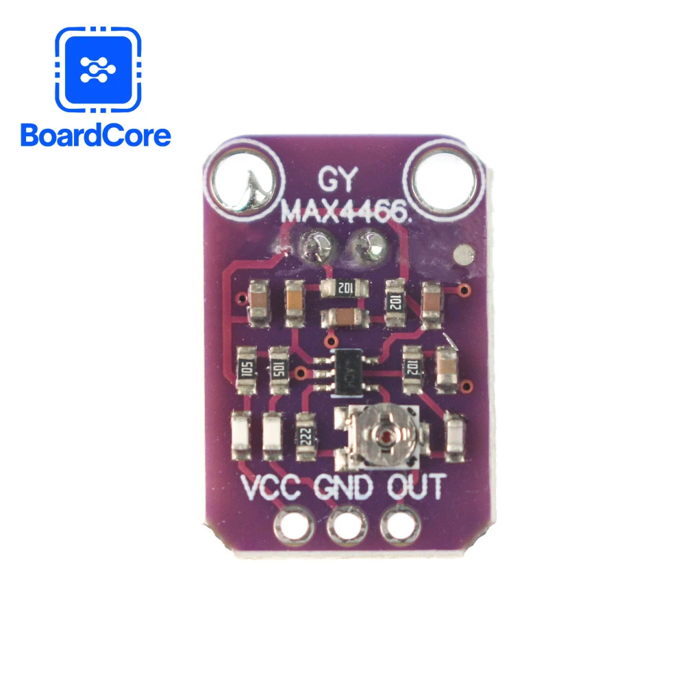 MAX4466 Electret Microphone Amplifier Module Adjustable Gain Board DC 2.4-5V