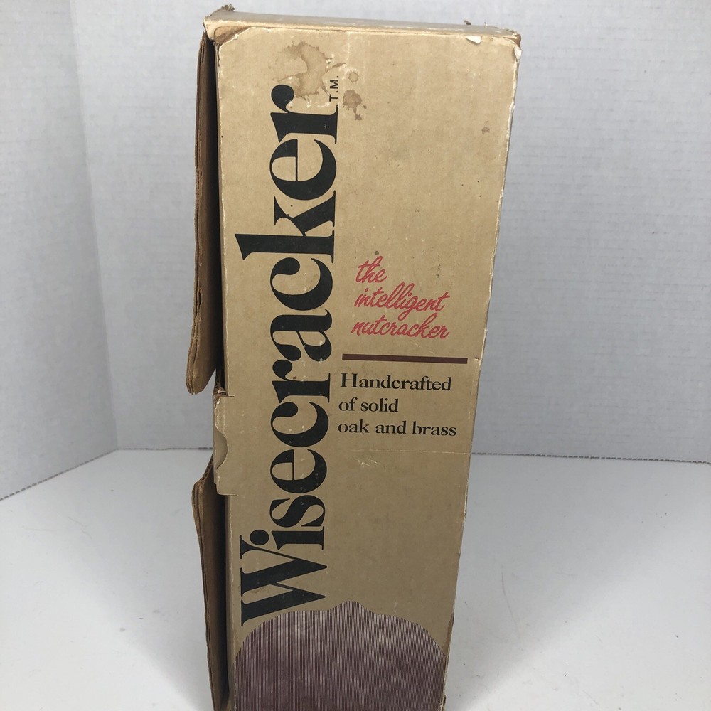 Vintage Blockbusters Wisecracker - Nutcracker Oak Brass Mallet&Nut Holder w/Box