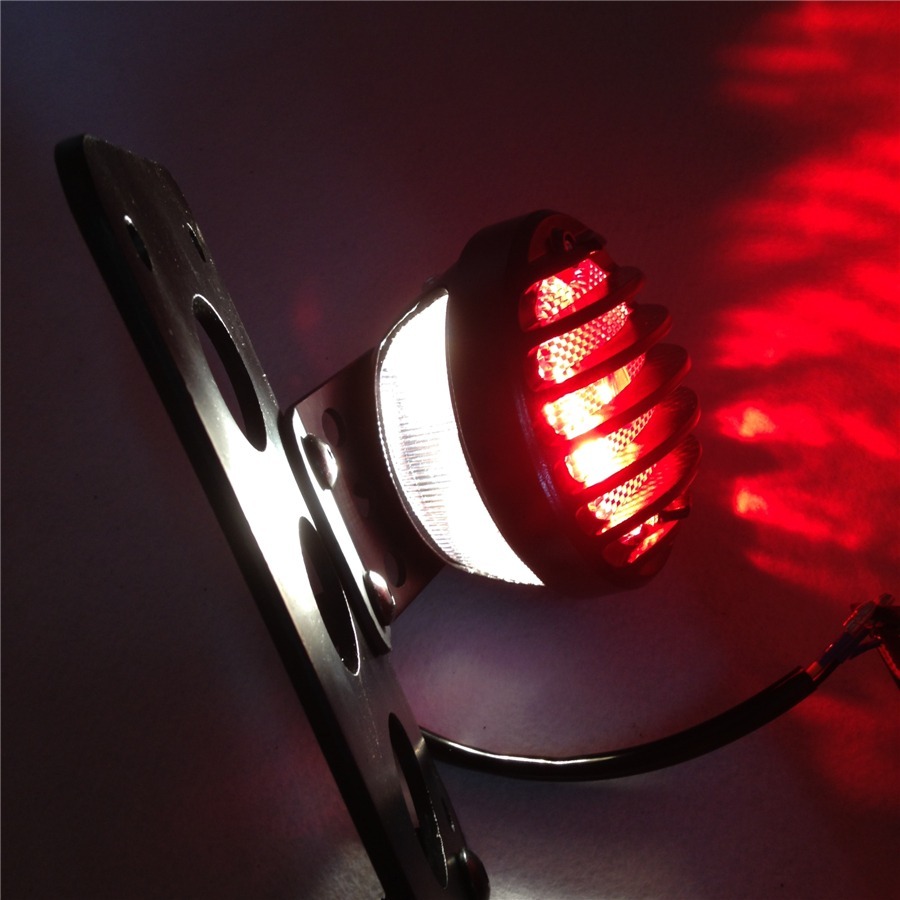 Pre-drilled License Side Tag Holder Bracket Tail Light For Harley Metric chopper