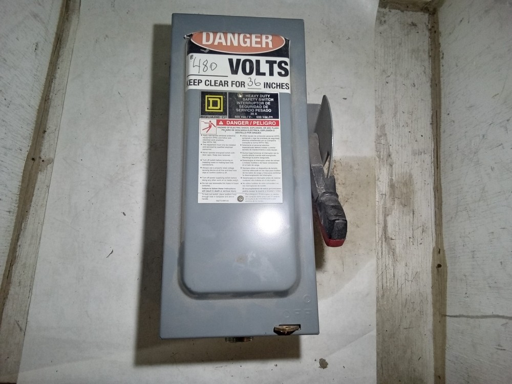 Square D HU361 HEAVY DUTY SAFTEY SWITCH (O6A)