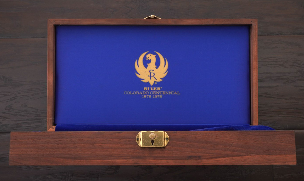 Original Ruger Single-Six 1976 Colorado Centennial Wood Display Case