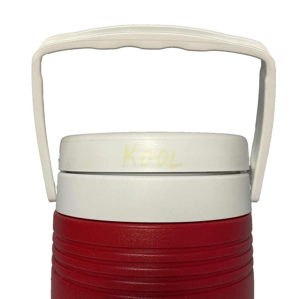 Vintage 2 Liter Coleman Polylite Thermos Red/White.