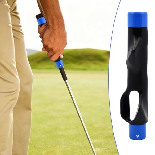 Golf Grip Trainer Golf Grip Training Aid with Swing Correcting Arm Band Blue