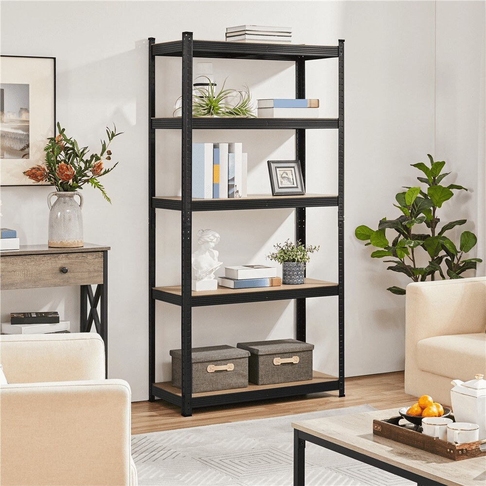 5-Shelf Boltless & Adjustable Steel Storage Shelf Unit Heavy-Duty Garage Kitchen