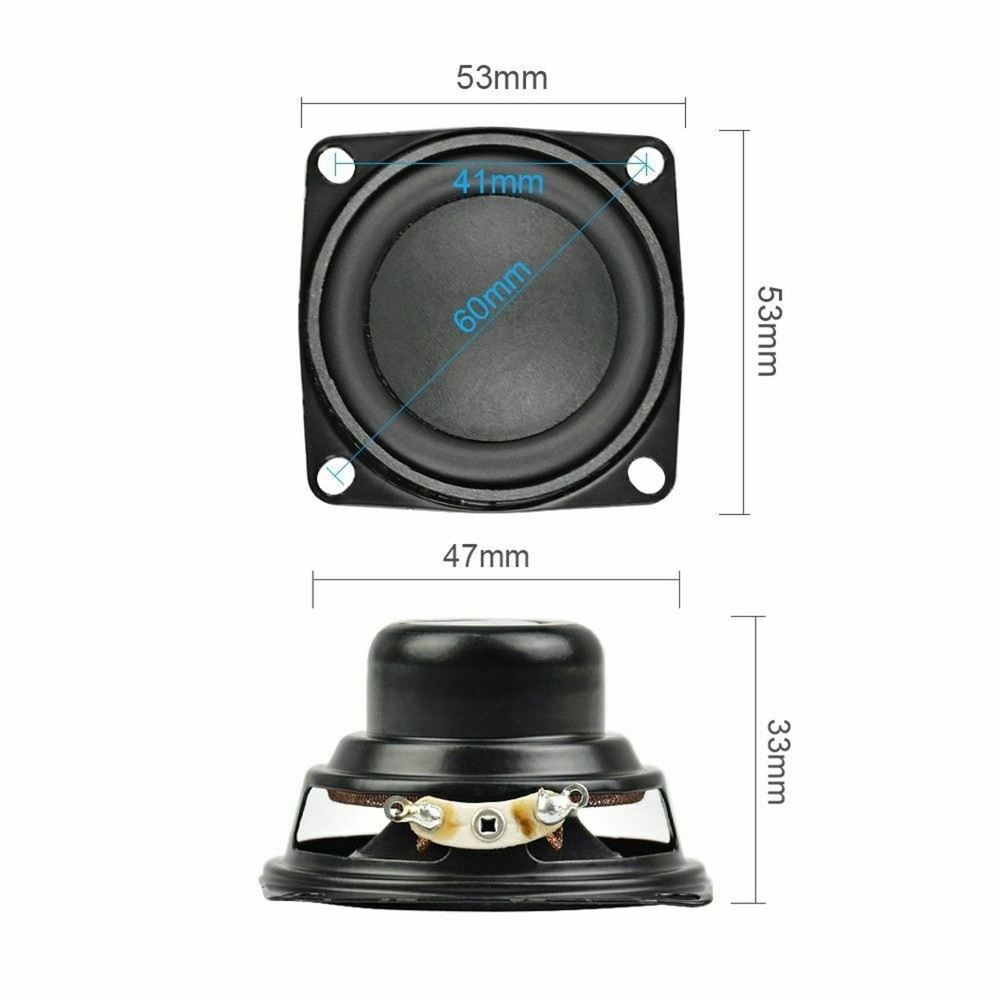 2pcs Universal 2 inch 10W full range speaker DIY bluetooth speaker Speaker A