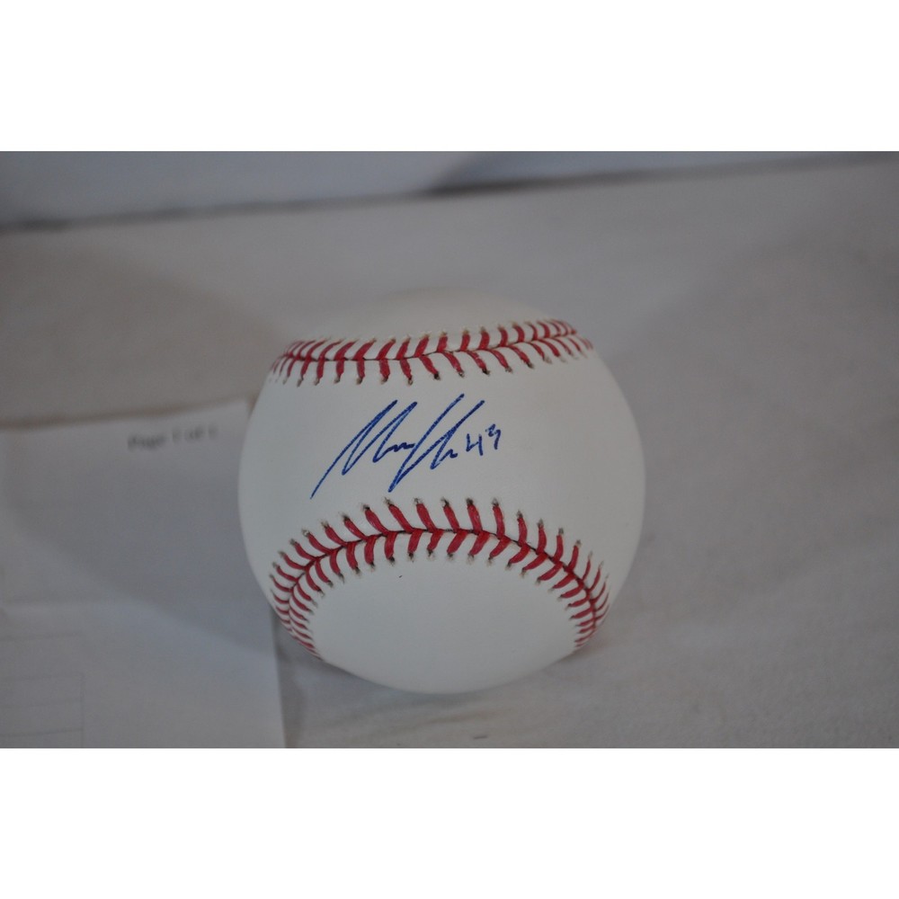 Mario Hollands Autographed Baseball MLB Authenticated JB560882