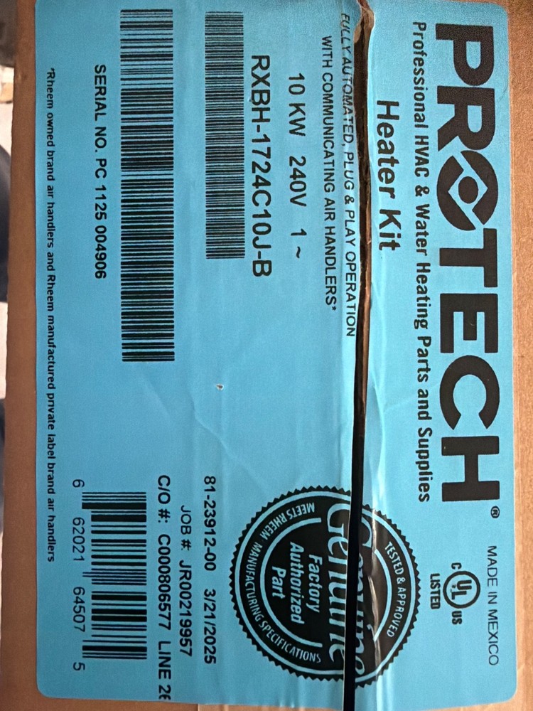 heater kit rxbh-1724c10j-b