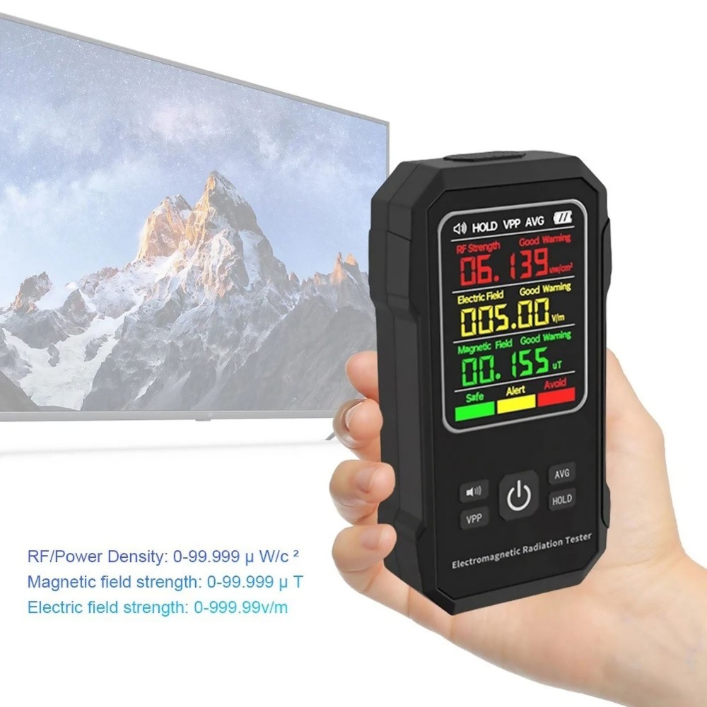 Digital EMF Meter Electromagnetic Radiation Detector for RF and Magnetic Fields
