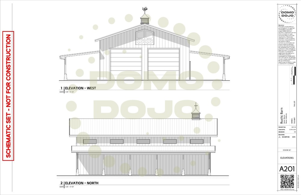 Rustic Barn Agricultural Building Plans – PDF Downloadable Blueprint