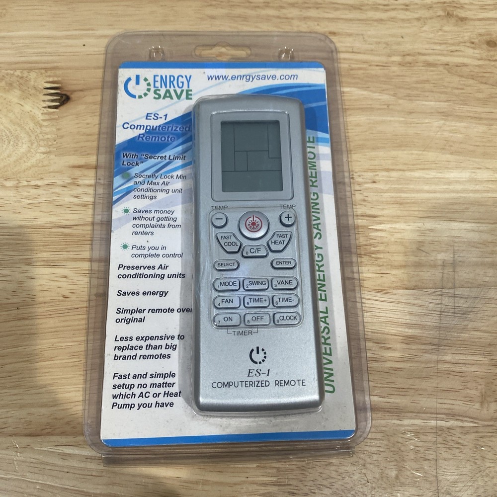 Enrgy Save ES-1 A/C Universal Remote Control w/ Secret Limit Lock, Programable