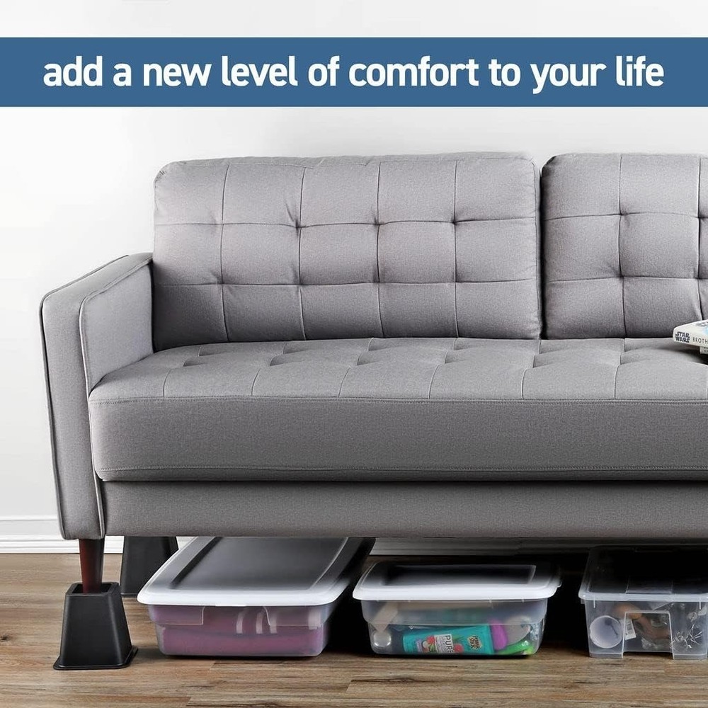 Modern Adjustable Bed Risers – Elevate Your Comfort with Durable Support, 4 Pack