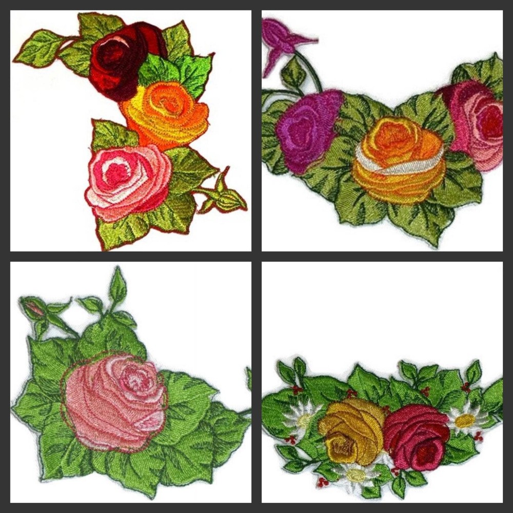 Romantic Rose Embroidered Patch | Made in USA