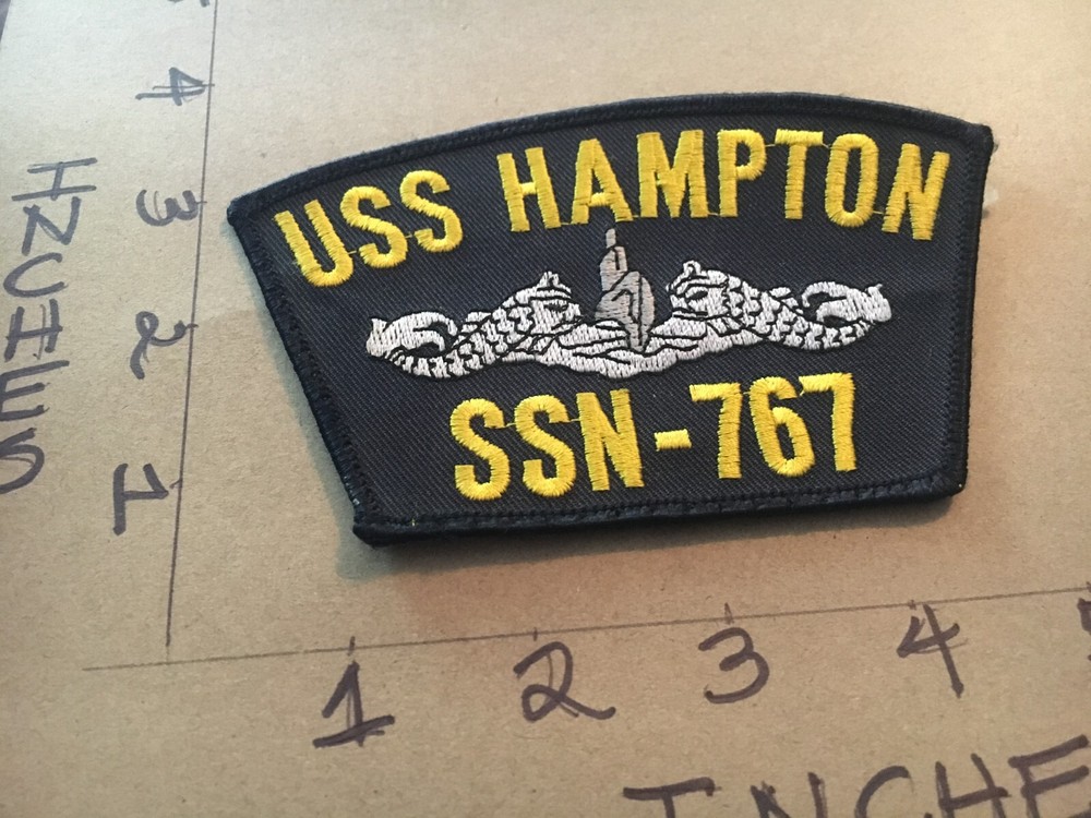 US Navy USS Hampton SSN-767 Submarine Hat Patch 5/20/25