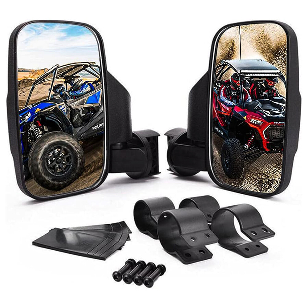 Offroad Rear View Side Mirror Set for ATV UTV Adjustable Driver Passenger Glass