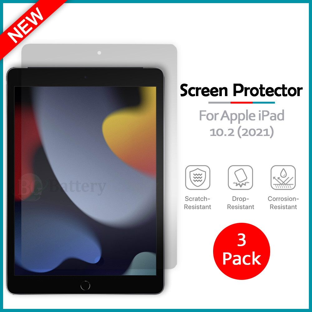 3-Pack LCD Ultra Clear HD Screen Shield Protector for Apple iPad 10.2 (2021)
