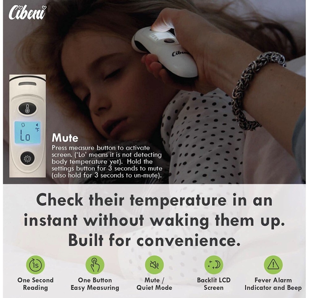 Multi-functional Digital Infrared Forehead and Ear Thermometer