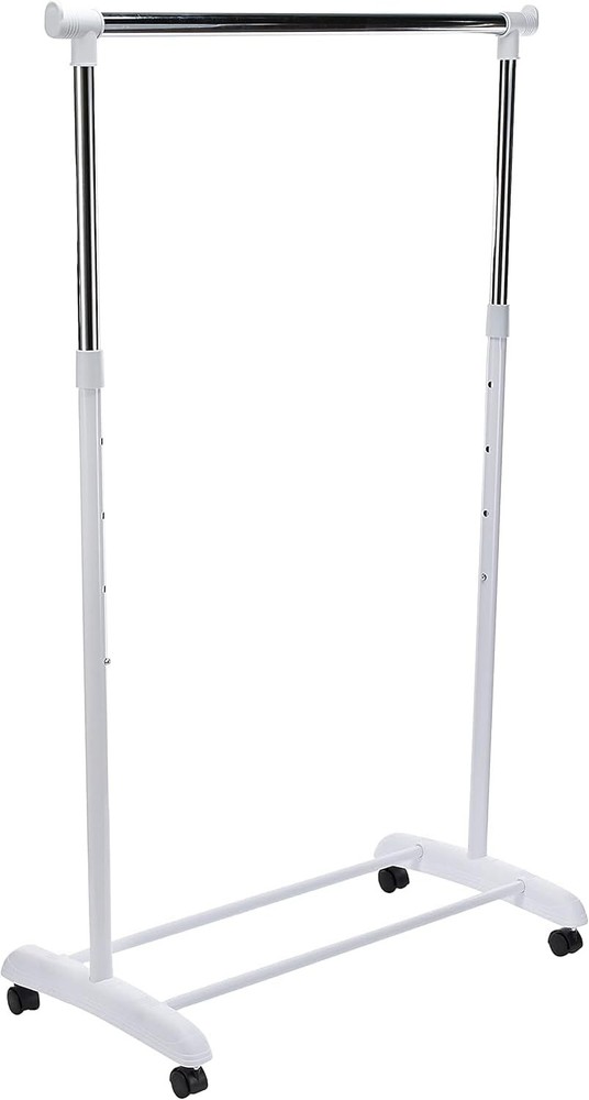 Chic Rolling Garment Rack with Adjustable Height - Ideal for Closet Organization