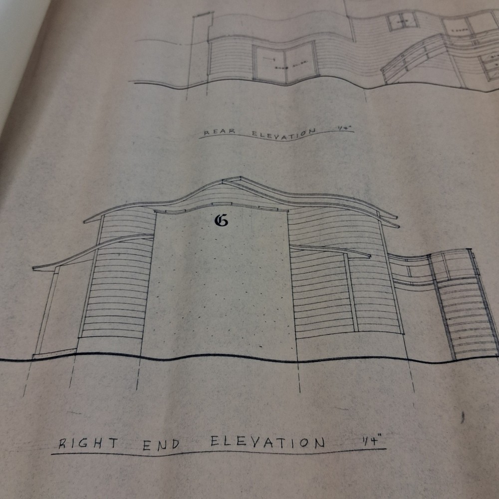 Mid Century Original 1969 Architectural Blueprints Drawings