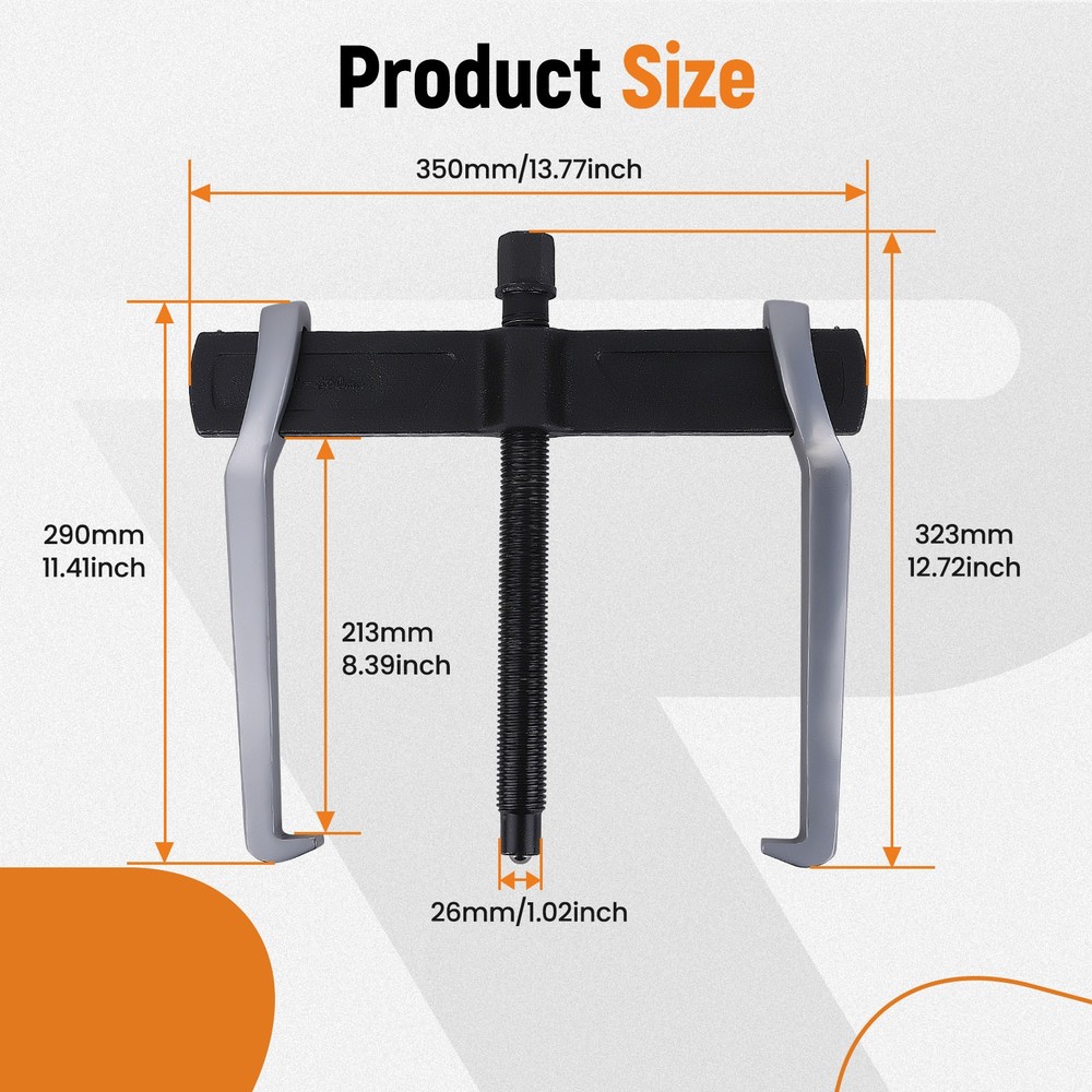 14 Inch 2 Jaw Bearing Puller Gear Puller Steering Wheel Puller Removal Tools US