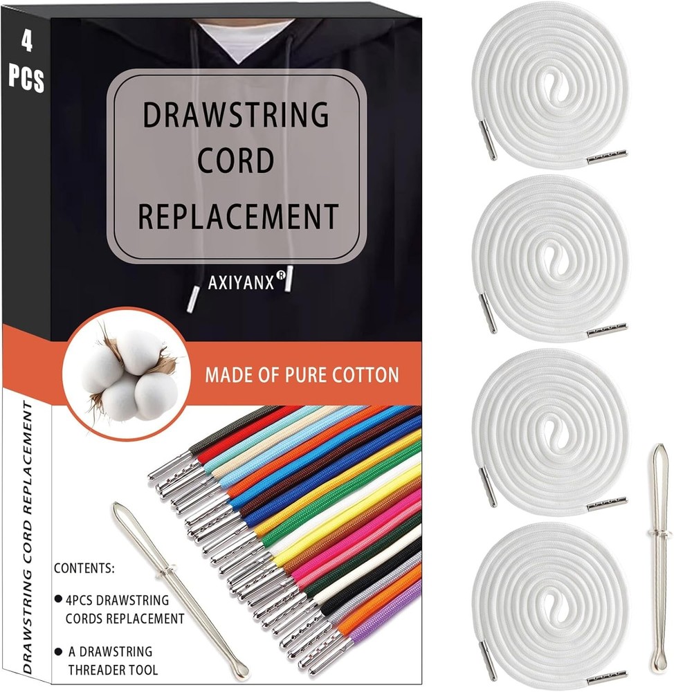 Hoodie String Replacement, Drawstring Replacement for Sweatpants, Shorts, Pants,