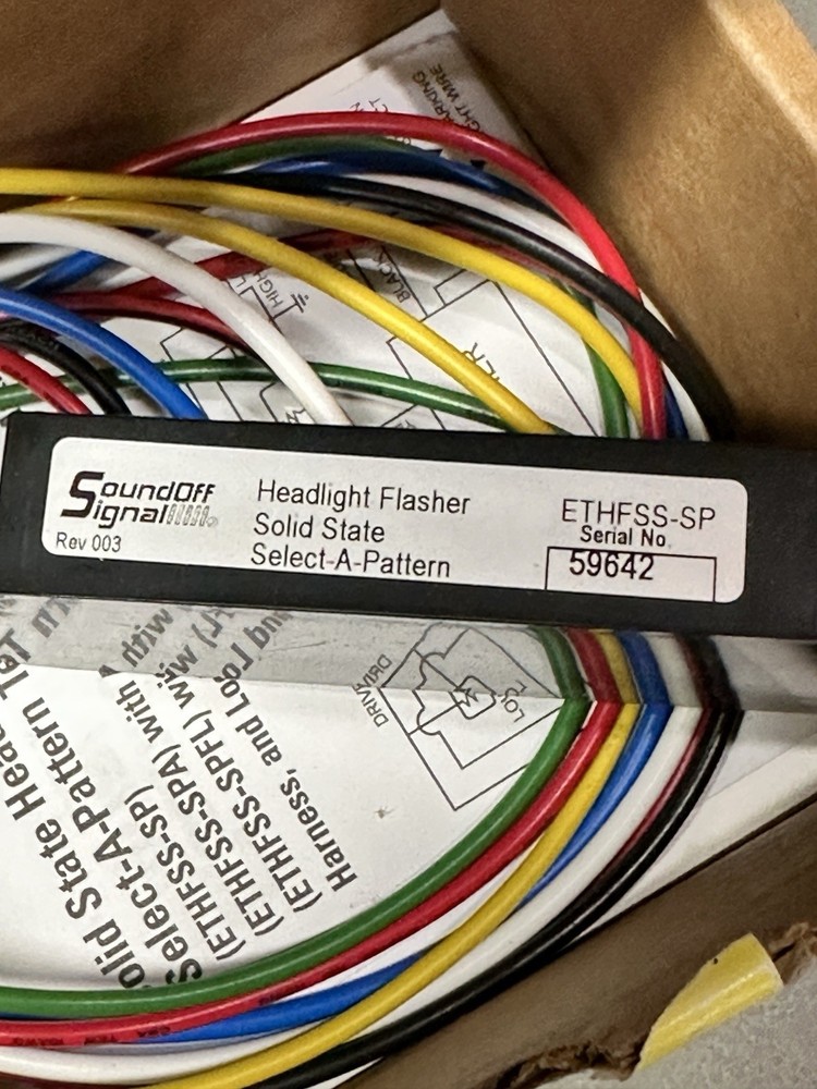 Soundoff Signal ETHFSS-SP Headlight Flasher Solid State Select-A-Pattern New