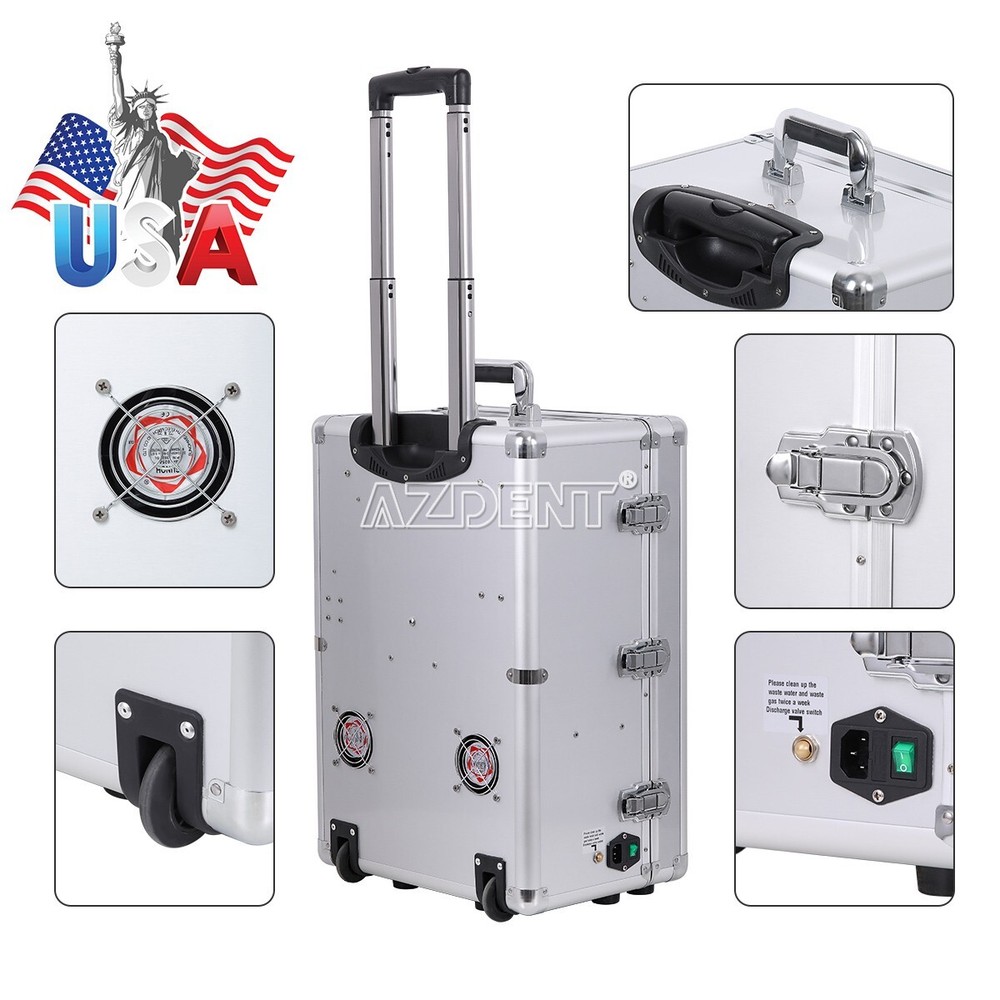 Portable Dental Mobile Delivery Unit Rolling Case Air Compressor/ Chair/Sillon