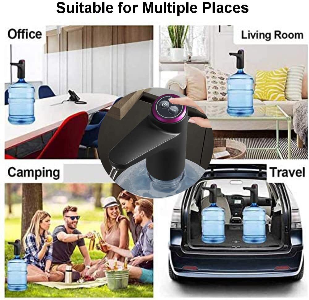 Water Bottle Switch Pump Electric Automatic Universal Jug Dispenser USB 5 Gallon