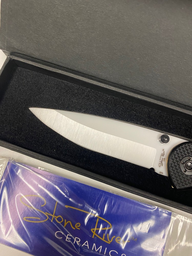 NEW Stone River Gear Ceramic Folding Knife with G10 Handle SRG2GLW