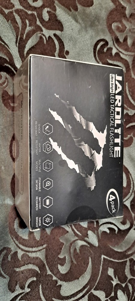 Jardlite LED Tactical Flashlight Pack - 4 Pack