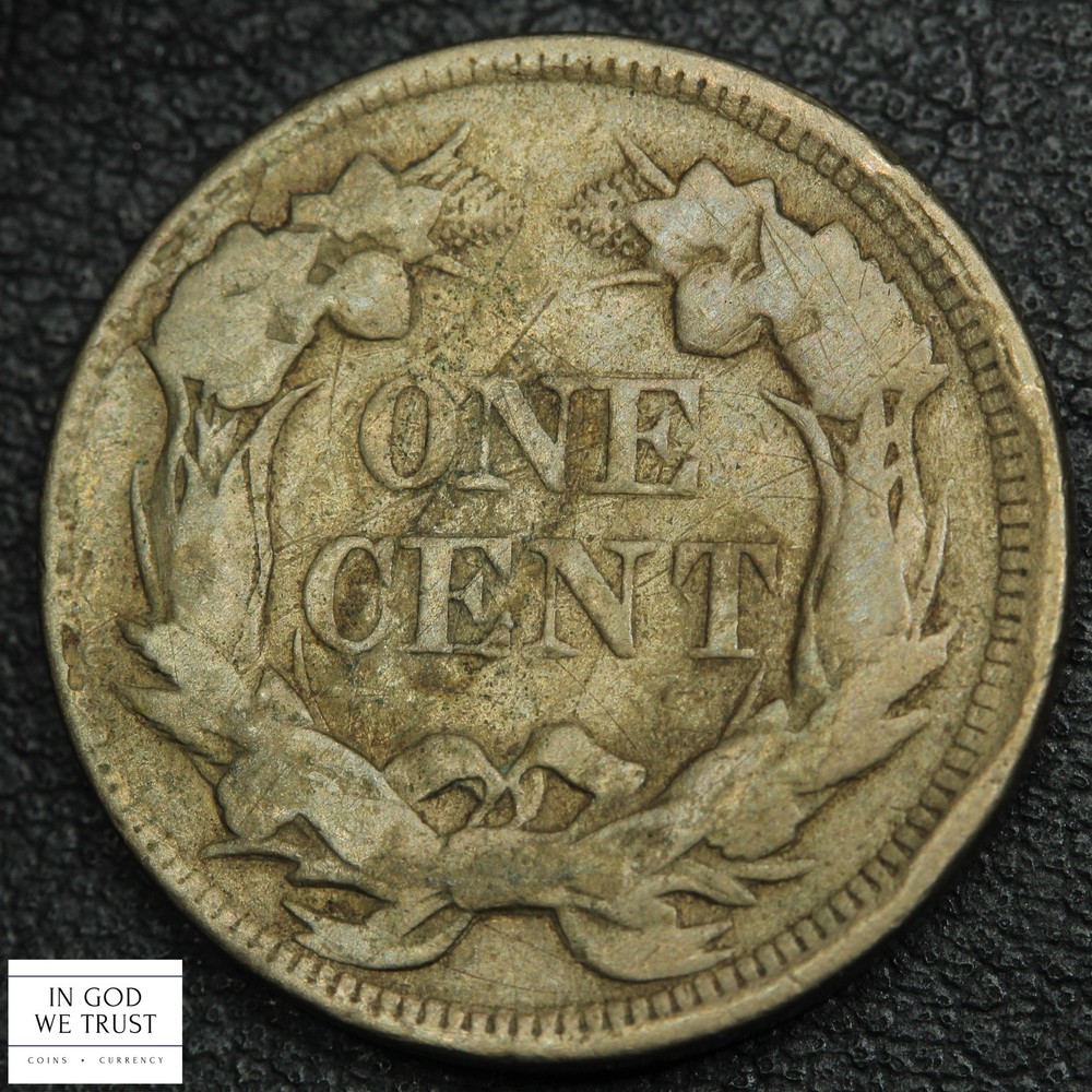 1857 Flying Eagle Cent 1C - Cleaned