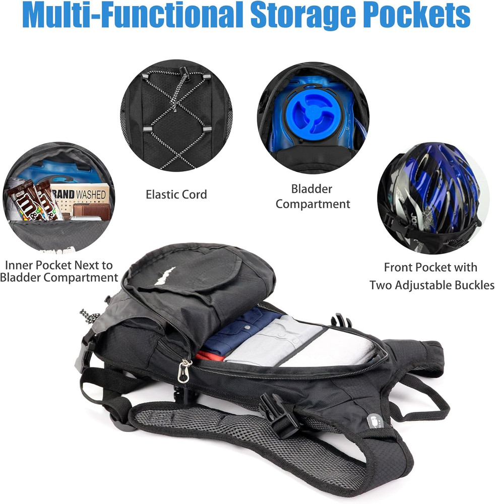 Hydration Backpack with 2L Hydration Bladder Water Backpack for Hiking Hydration
