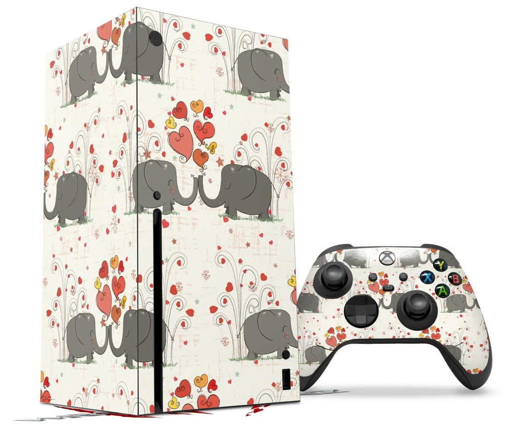Skins XBOX Series X Console Controller Elephant Love