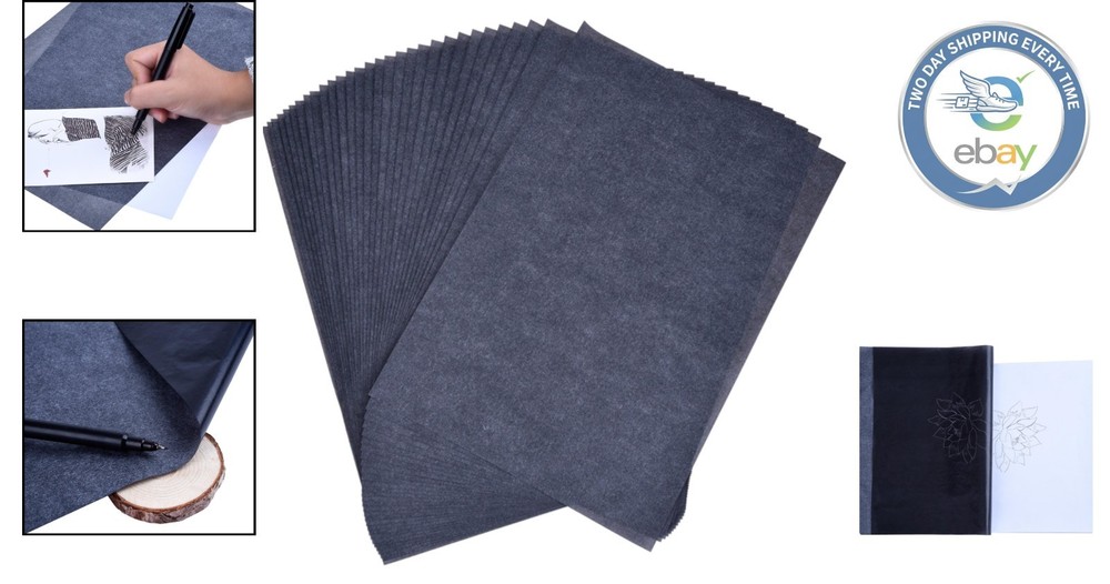 Erasable 30 Pack Graphite Carbon Copy Tracing Paper - 9x13 Inch Versatile Sheets