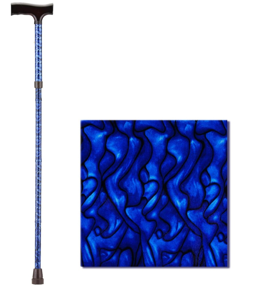 Nova Folding Walking Cane with Wood Grip Handle, Foldable and Adj...