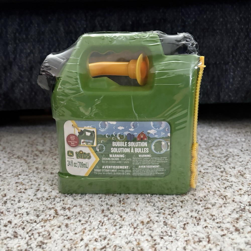 Single (1) Sunny Days John Deere Kids Bubble Solution With Easy Pour Nozzle 24oz