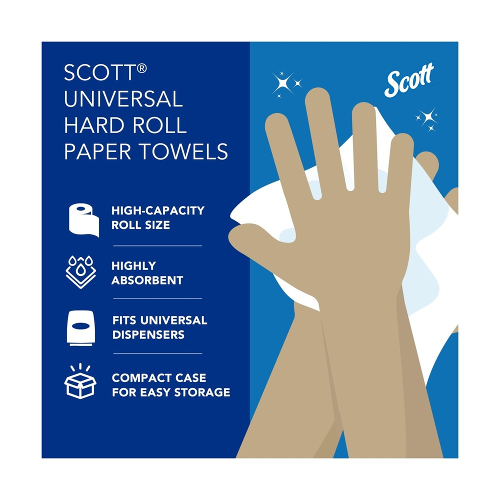 Scott Professional Essential Universal High-Capacity Hard Roll Paper Towels, ...