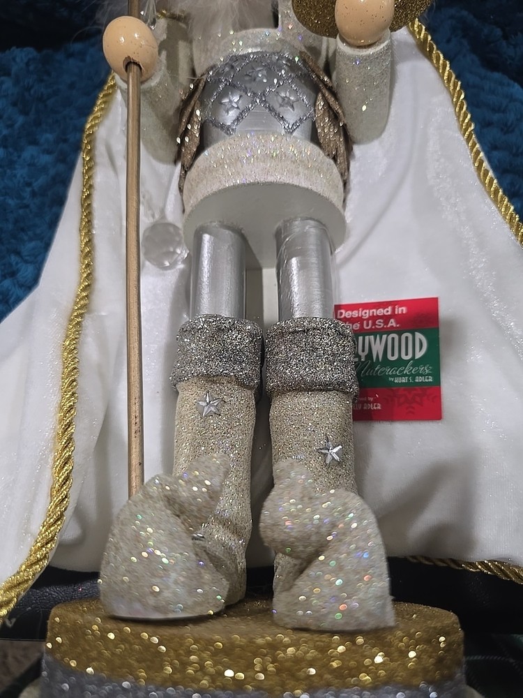 Holly & Kurt Adler Hollywood Nutcracker White Wizard Nutcracker 17" HA0493