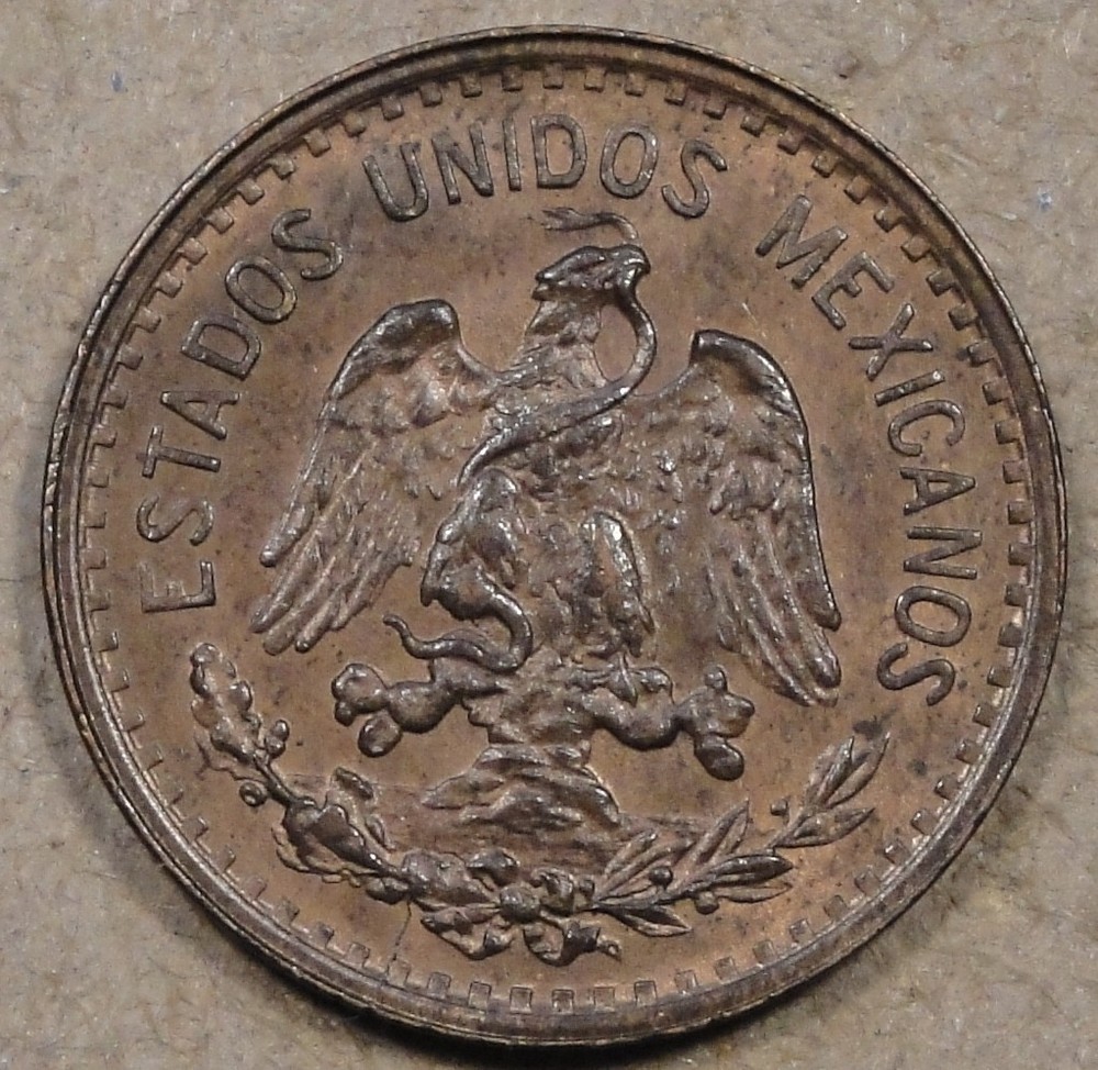 Mexico 1906 Centavo Nice Unc with some Red Remaining