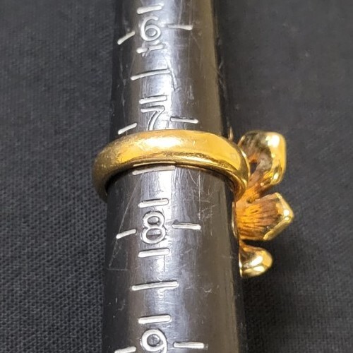 J Crew Brass Crystal Ring