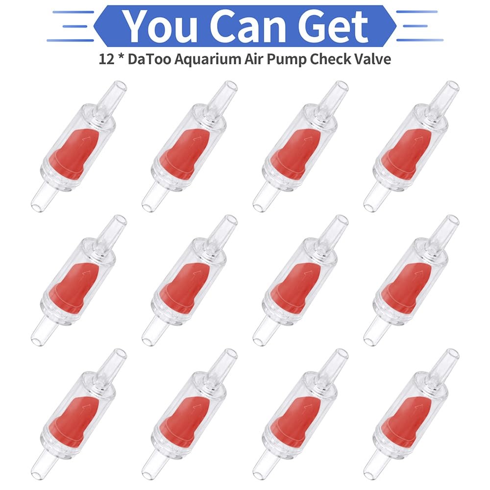 DaToo Aquarium Air Pump Check Valve 12PCS Fish Tank One Way Non-Return Check...