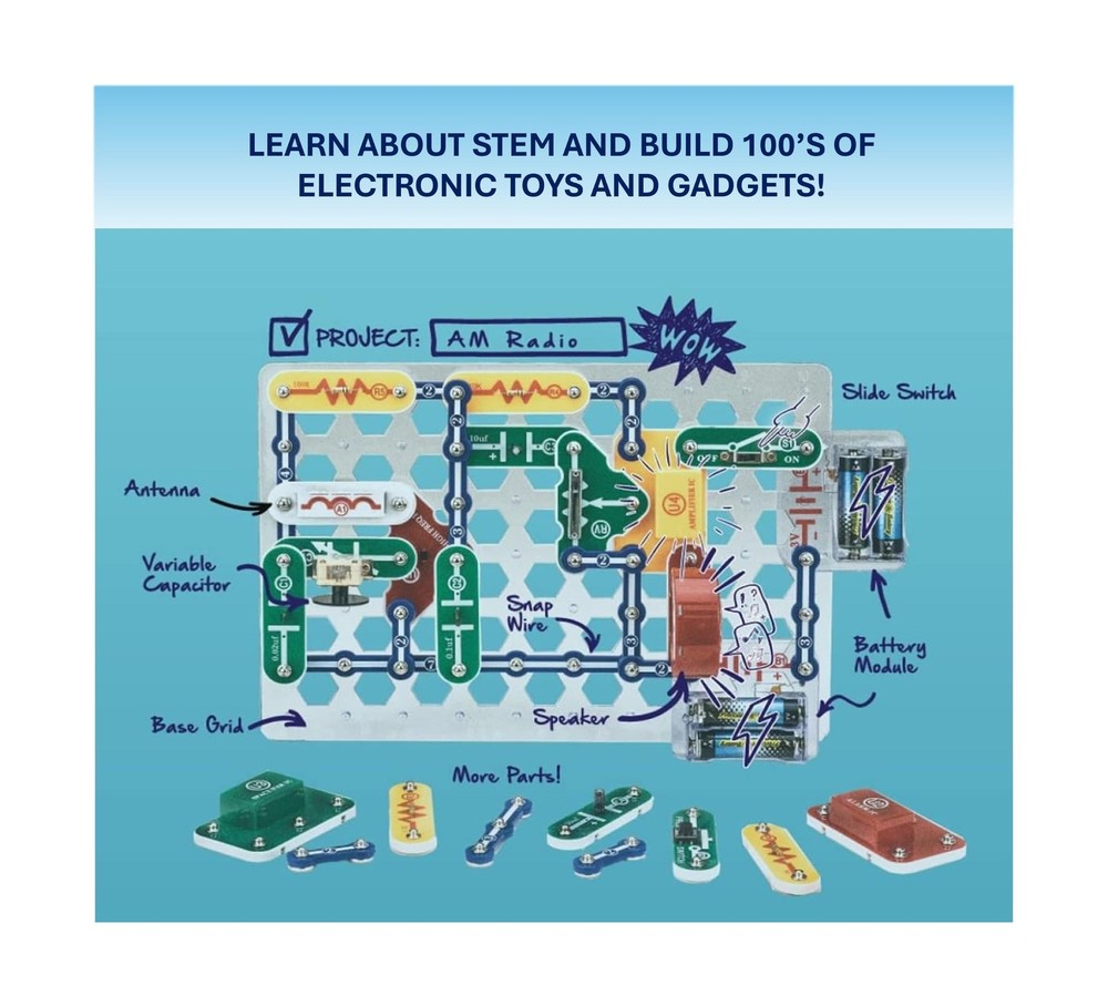 Snap Circuits Classic SC-300 Electronics Exploration Kit | Over 300 Projects ...
