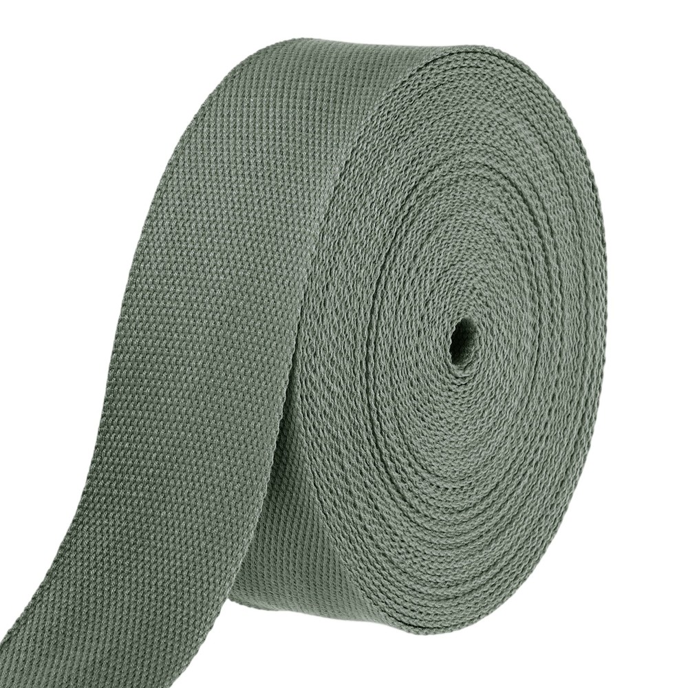 Cotton Webbing 2 Inch 11 Yard Polyester Cotton Webbing Strap, Grey