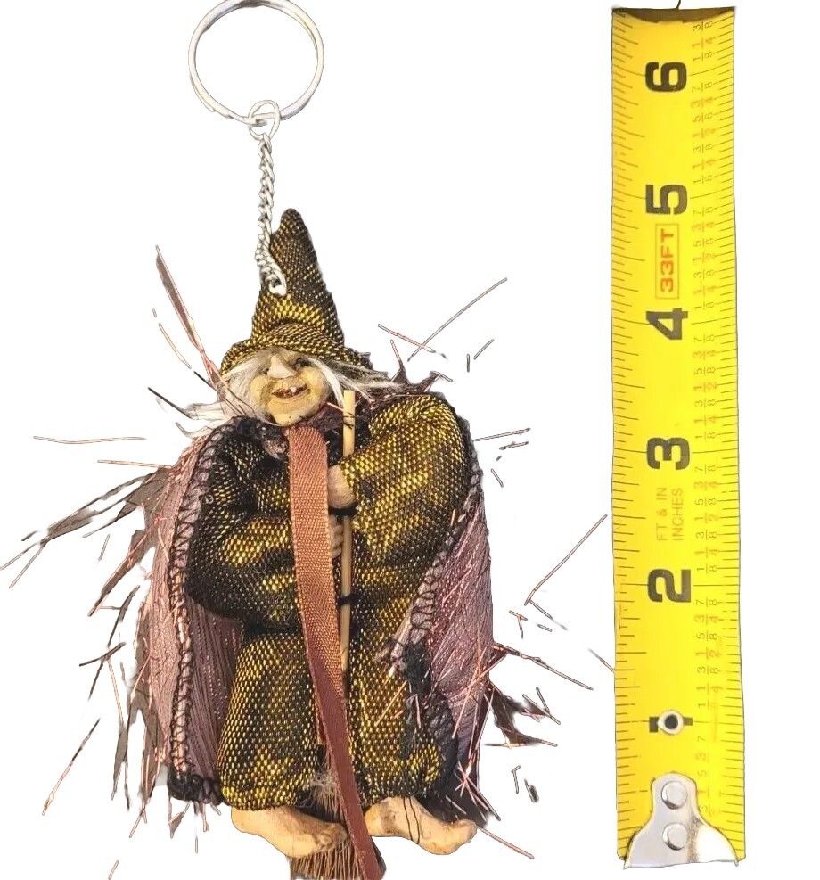Whimsical Witch Keychain Pagan Wicca
