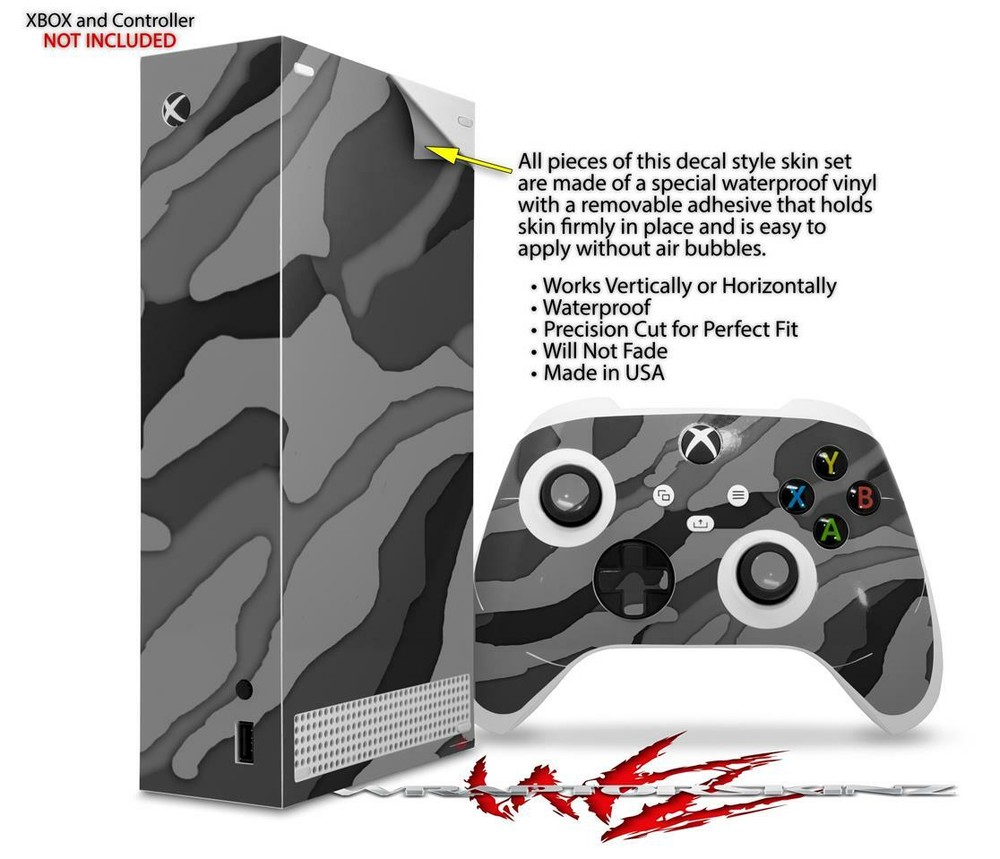 Skins XBOX Series S Console Controller Camouflage Gray
