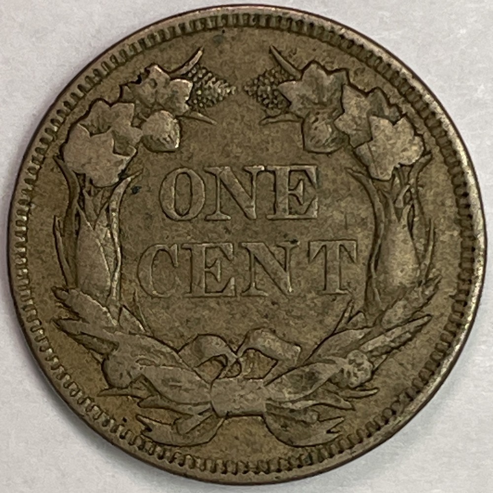 1857 Flying Eagle Cent Extremely Fine XF Coin, Scratch #11795