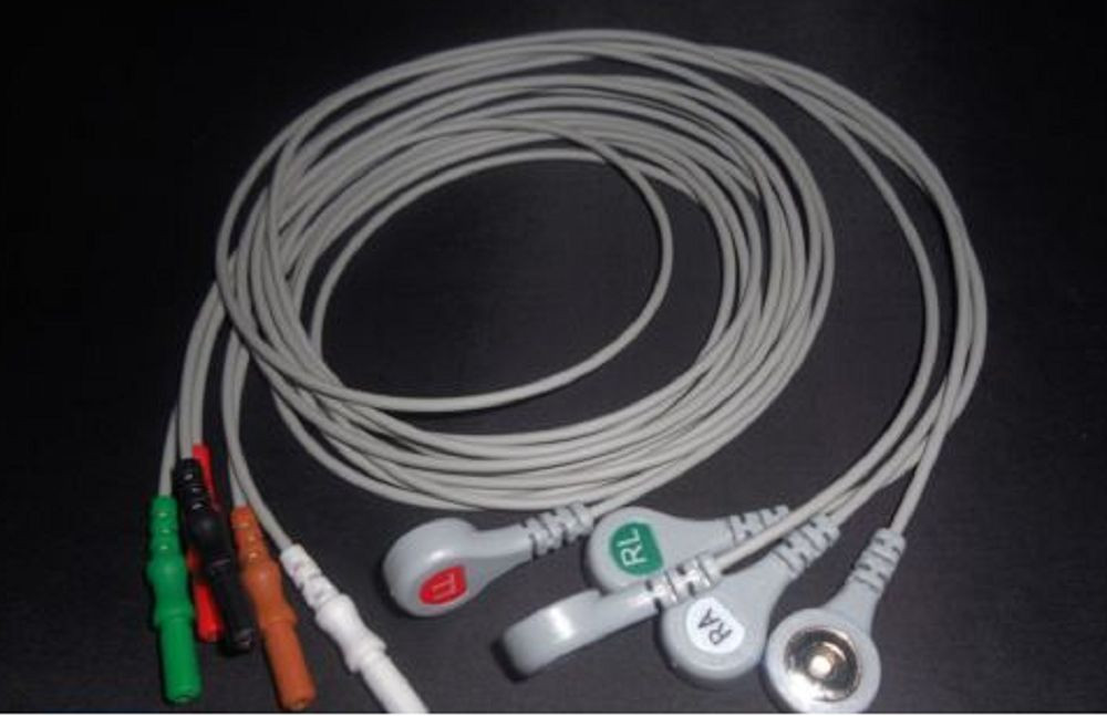 ALPTA 5Leads ECG Din Lead Wire Snap AHA G512DN
