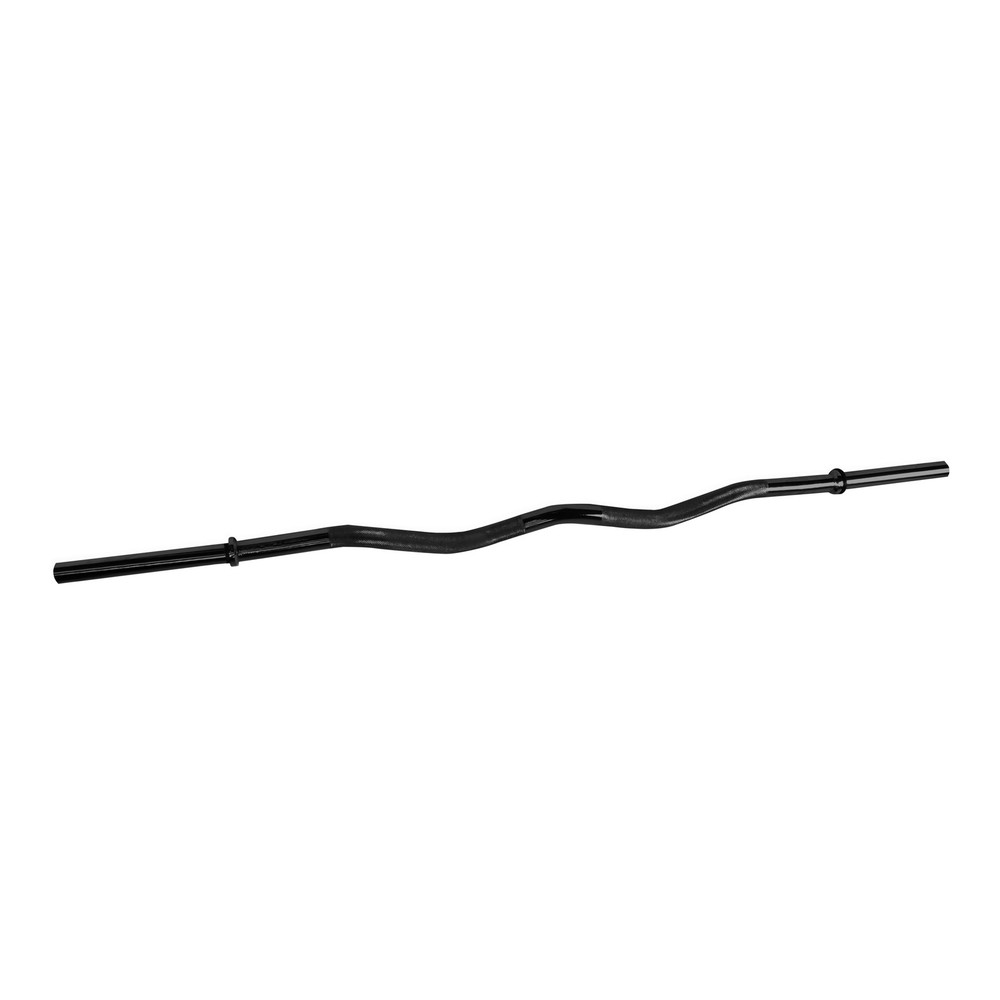 Barbell Standard 1 In. Solid Chromed E-Z Weight Curl Bar, 47 In., Black