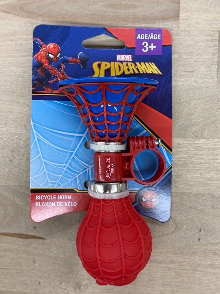 BELL Marvel Spider-Man Bike/Scooter Webbed Horn & Webbed Bell Combo ~ Ages 3+