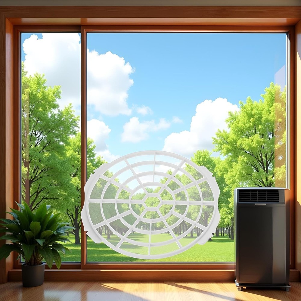 White Window Adaptor Filter Screen Window Exhaust Hose Interface for Portable Ai